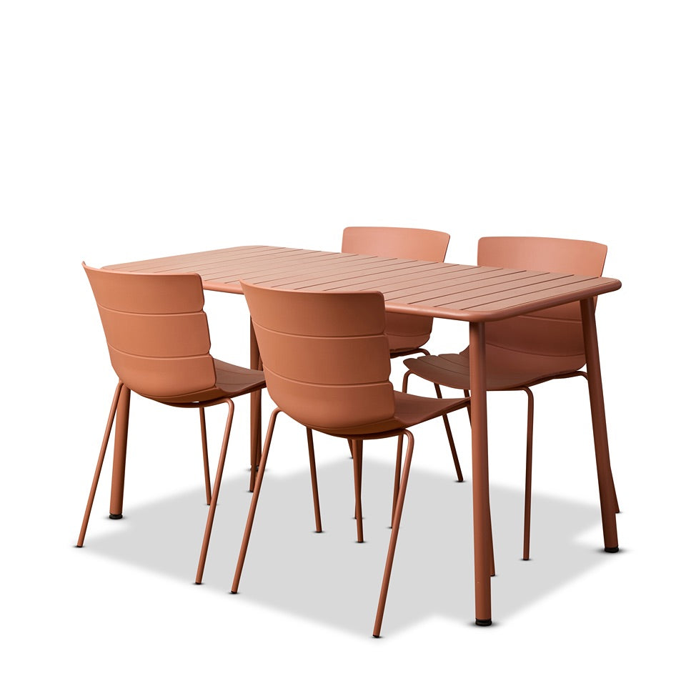 Ravello Outdoor Five Piece Dining Set Clay