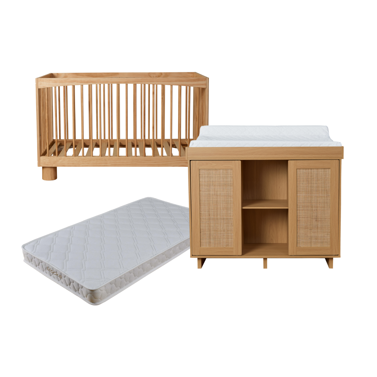 Addison Natural Four Piece Nursey Set