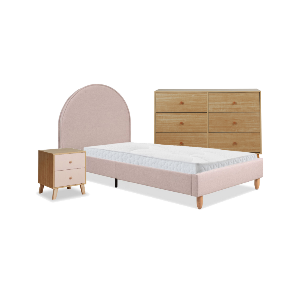 Imogen Pink King Single Four Piece Bedroom Set