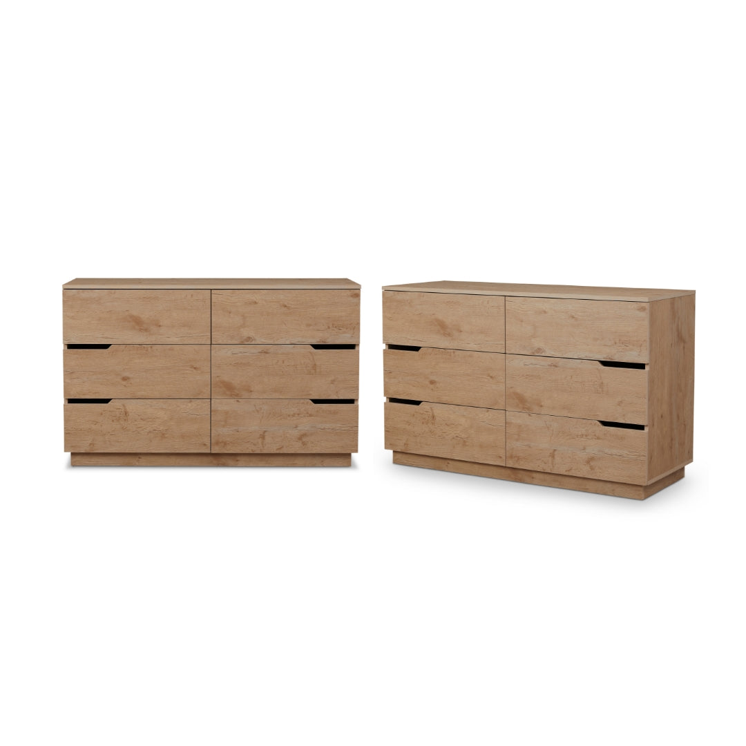Zack Six Drawer - Natural Bundle
